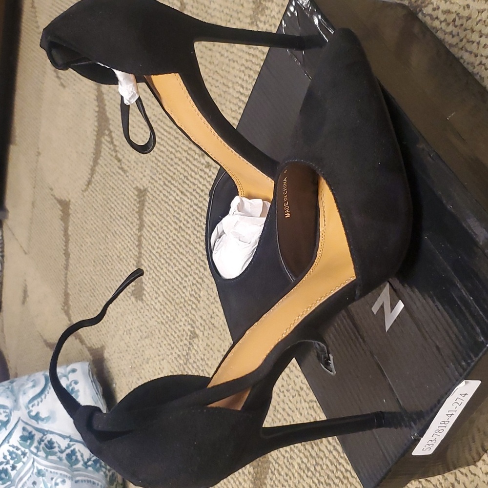 Black Suede Stiletto Heels